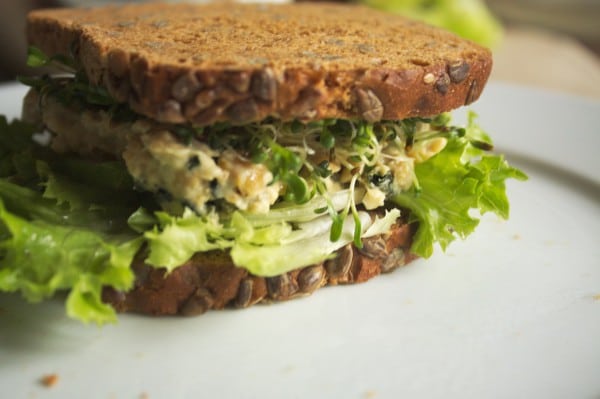 kichererbsen sandwich vegan