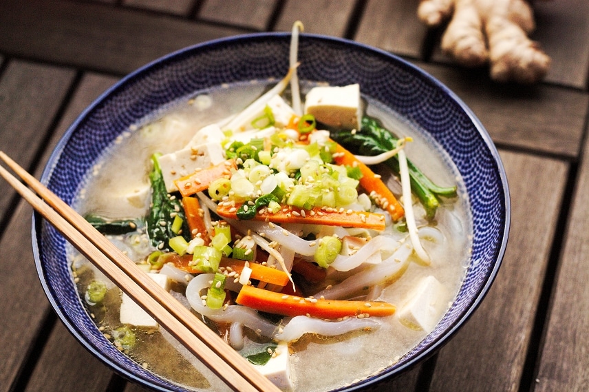 Shirataki Miso Tofu Suppe | Vegane Rezepte