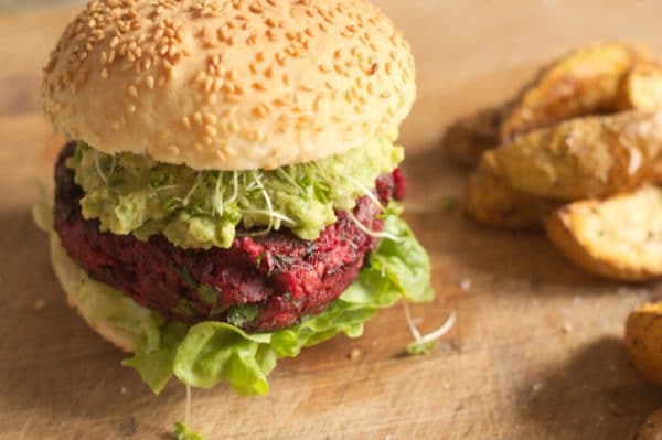 veganer rote bete burger