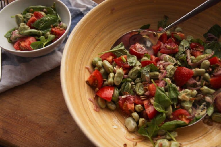 Dicke Bohnen Salat mit mediterraner Note | Vegane Rezepte