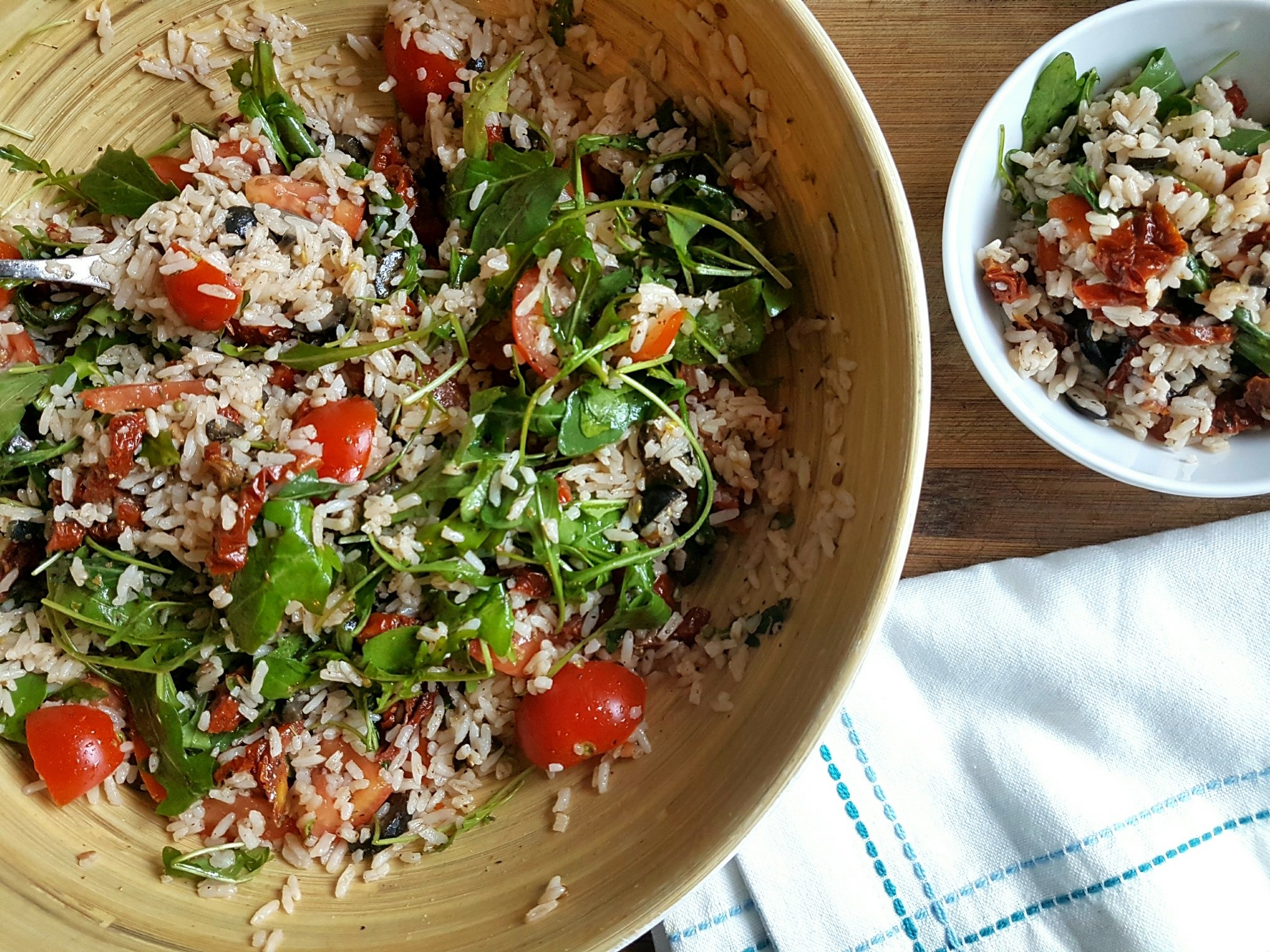 Italienischer Reissalat mit Tomaten &amp; Rucola | Vegane Rezepte