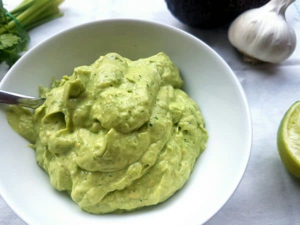 avocado knoblauch dip vegan & glutenfrei