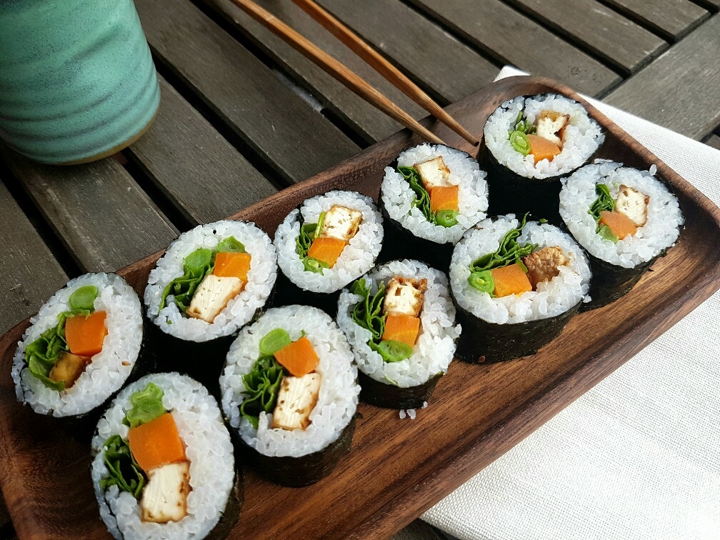 futo maki sushi mit tofu vegan & glutenfrei