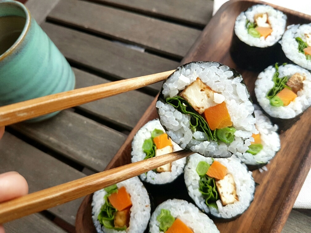 sushi mit tofu vegan und glutenfrei